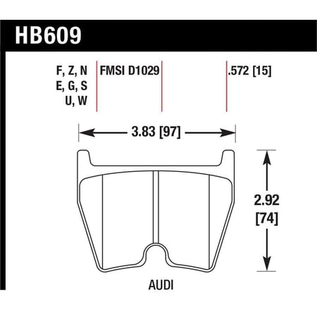 Hawk Performance Ceramic Street Brake Pads Fits select: 2013-2015 AUDI RS5, 2008-2012 AUDI R8