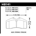 thumbnail image 1 of Hawk Performance HB141U.650 Brake Pads - DTC-70 Compound - Front / Rear Set Fits select: 1995 PORSCHE 911, 1996 PORSCHE 911 CARRERA 2/CARRERA 4, 1 of 4