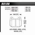 thumbnail image 1 of Hawk Performance HB180F.560 Brake Pads - HPS Compound - Front - Set of 4 Fits select: 2003,2004 INFINITI G35, 1 of 3