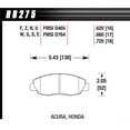 thumbnail image 1 of Hawk Performance HB275F.620 Brake Pads - HPS Compound - Front - Set of 4 Fits select: 2001-2009,2012-2015 HONDA CIVIC LX, 1 of 3