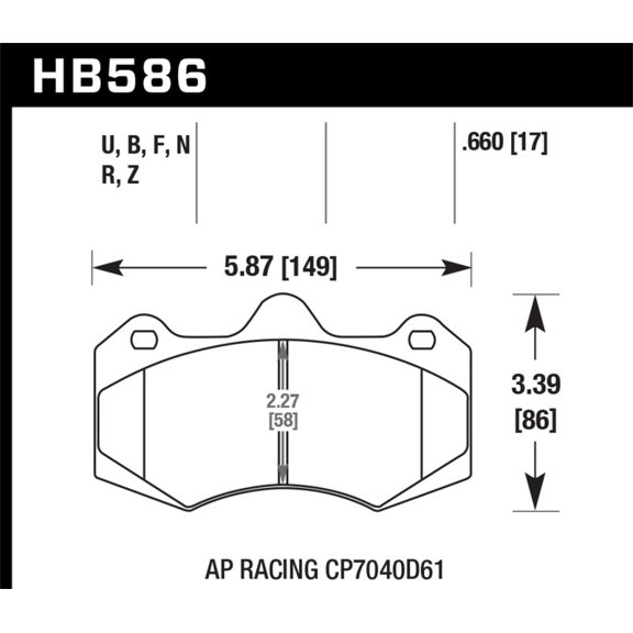 Hawk Performance HB586N.660 Disc Brake Pad