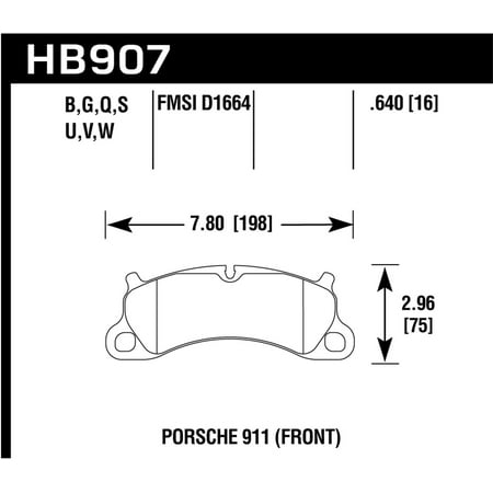 Hawk Performance HB907Q.640 DTC-80 Disc Brake Pad Fits 12-16 911 Boxster Fits select: 2012-2014 PORSCHE 911 CARRERA S, 2015-2016 PORSCHE 911 CARRERA S/CARRERA 4S/CARRERA GTS