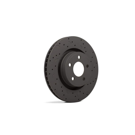Hawk Performance HTC4403 Brake Rotor - Talon Series - Front - Drilled/Slotted - Black Ceramic - Pair Fits select: 2014-2016,2018 CHEVROLET SILVERADO