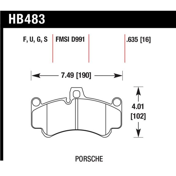 Hawk Porsche GT3 DTC-60 Street Front Brake Pads
