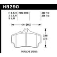 thumbnail image 1 of Hawk Porsche HPS Street Rear Brake Pads Fits select: 2002-2003 PORSCHE 911 CARRERA 2/CARRERA 4, 2006 PORSCHE CAYMAN, 1 of 4