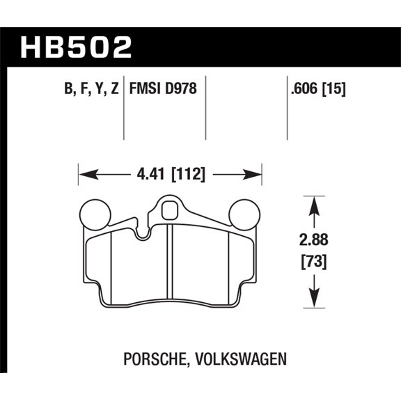 Hawk Porsche / Volkswagen HPS Street Rear Brake Pads Fits select: 2007-2015 AUDI Q7, 2003-2006 PORSCHE CAYENNE S