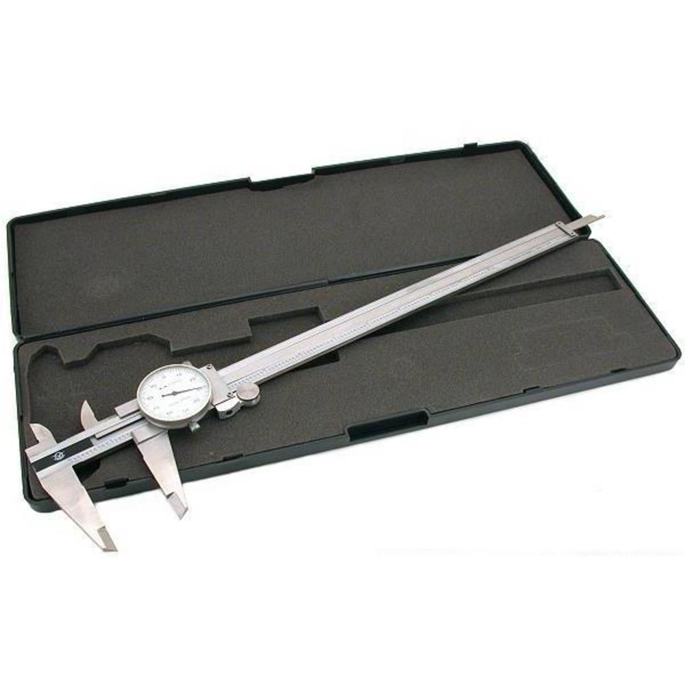 Hawk Precision Dial Caliper | 0-12" (0-30.5 cm) Range | Stainless Steel & Chrome Finish | Versatile 4-Way Measurements
