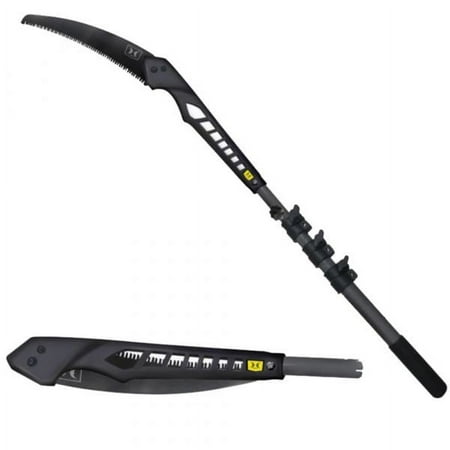 HAWK Ranger 8ft Pole Saw with 11" High Carbon Steel SK5 Blade & Lightweight Aluminum Pole | Extendable Rugged Corrosion-Resistant Folding Hand Saw for Tree Trimming