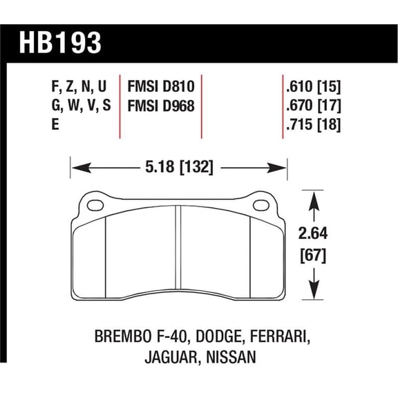 Hawk Rotora FC4 DTC-60 Race Brake Pads