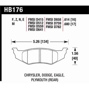 Hawk SRT4 HP+ Street Rear Brake Pads