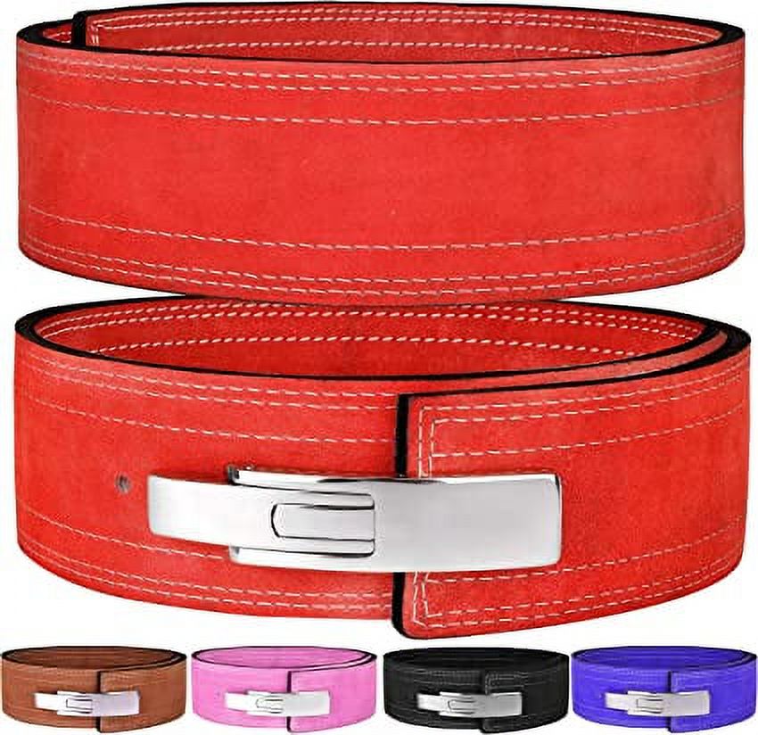Hawk Sports Lever Belt for Men & Women, 10mm Thick, 4" Wide Suede