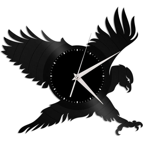 Hawk Vinyl Wall Clock,Vinyl Record Clock Wall Art Unique Room Decorations Handmade Gift