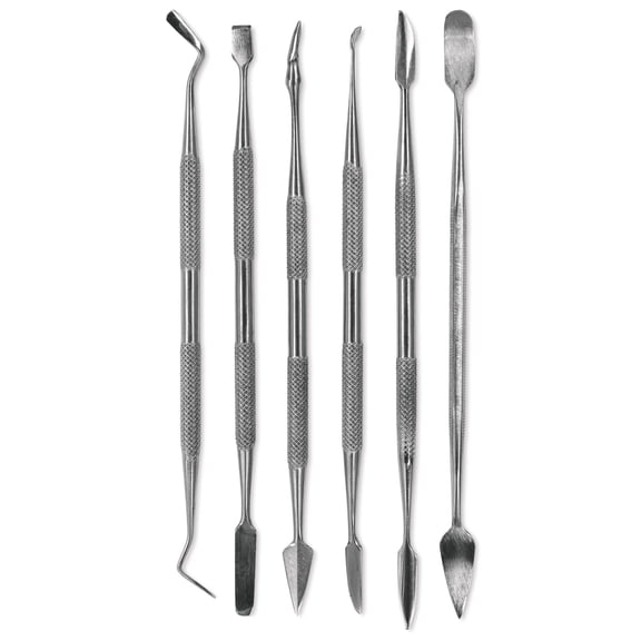 Hawk Wax and Plaster Carving Tools - Double-Ended Carvers, Set of 6