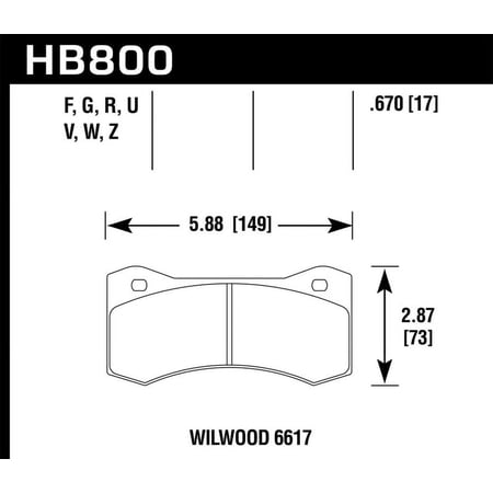 Hawk Willwood 6617 DTC-60 Race Brake Pads