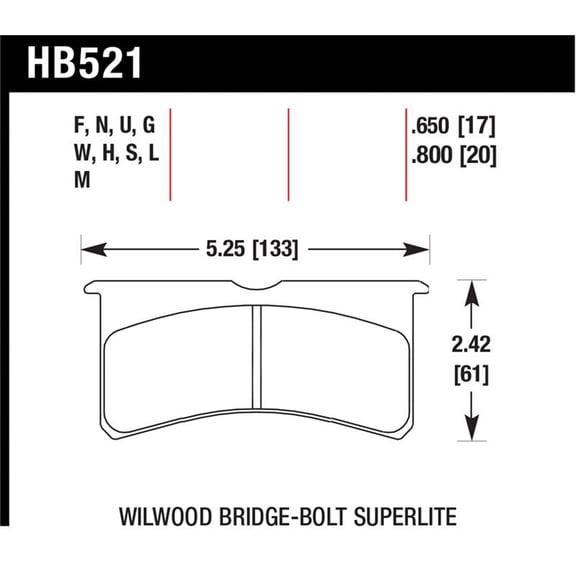 Hawk Wilwood Superlite HT-10 Race Brake Pads