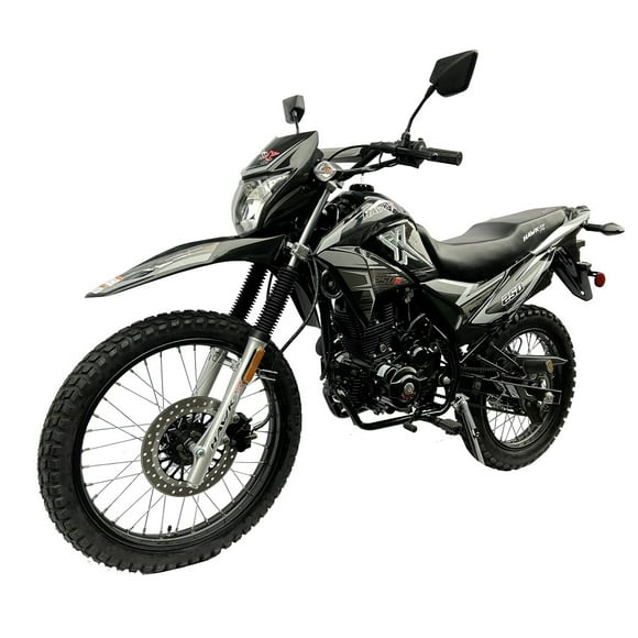 Hawk-X 250cc Motorcycle 5-Speed Manual 21" front Tire - 250 Adult Bike-Black