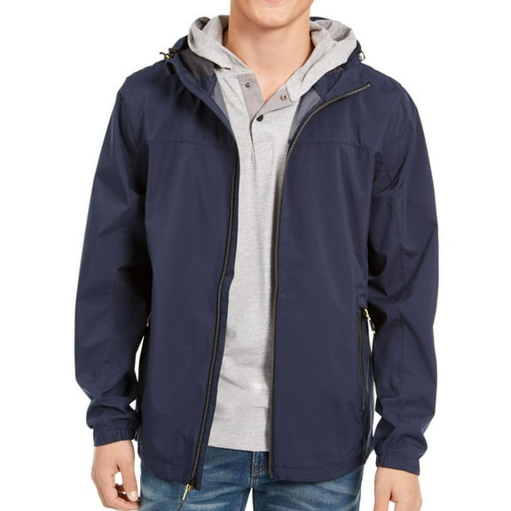 Hawke & Co. Mens Stretch Raincoat, Blue, XX-Large