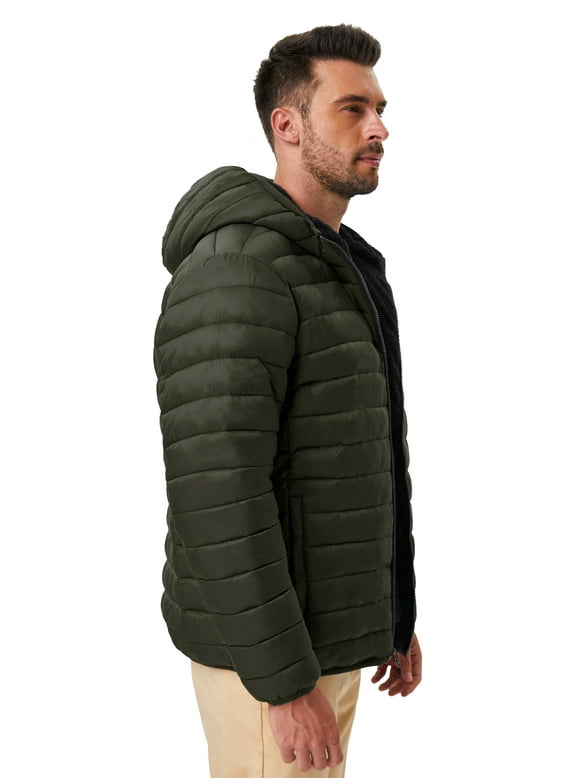 Hawke & Co Men's High Pile Fleece Lined Puffer Jacket, Sizes S-2XL