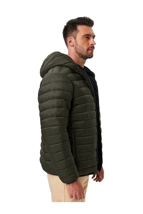 Hawke & Co Men's High Pile Fleece Lined Puffer Jacket, Sizes S-2XL