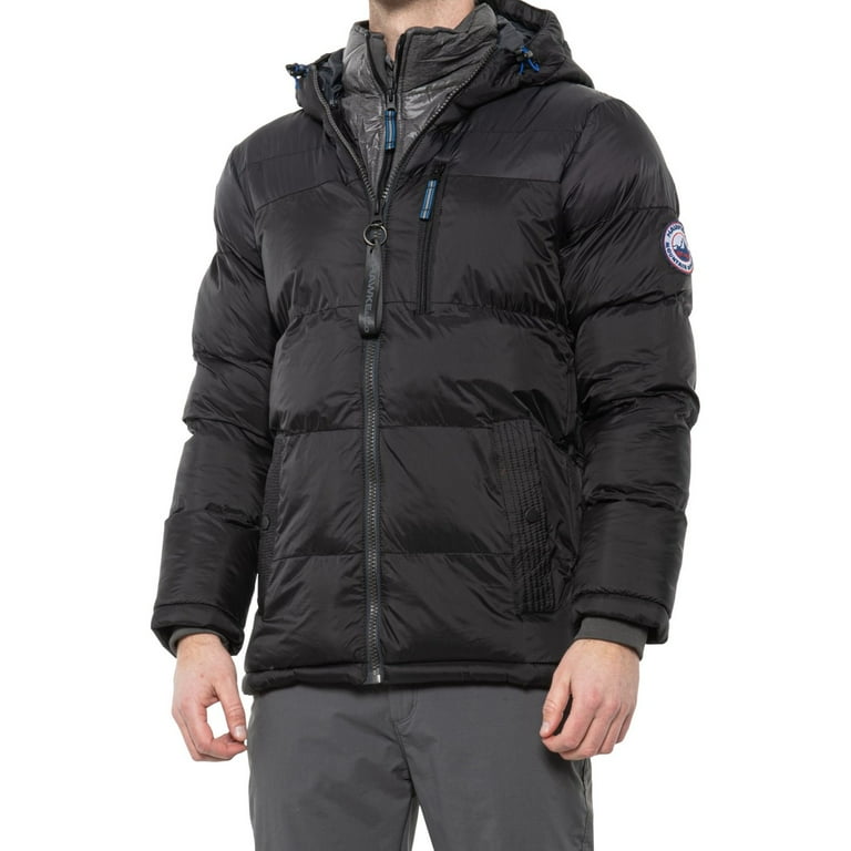 Hawke Co Mens Puffer Bib Hooded Jacket Black Size Small Insulated Walmart