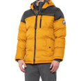 thumbnail image 1 of Hawke & Co Mens Puffer Bib Hooded Jacket Dull Gold Size X-Large- Insulated, 1 of 3
