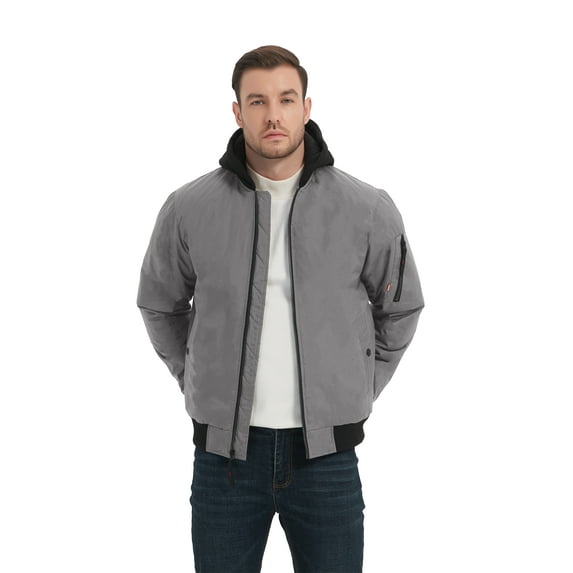 Hawke & Co Mens Stanton Hooded Bomber Jacket, Sizes S-2XL