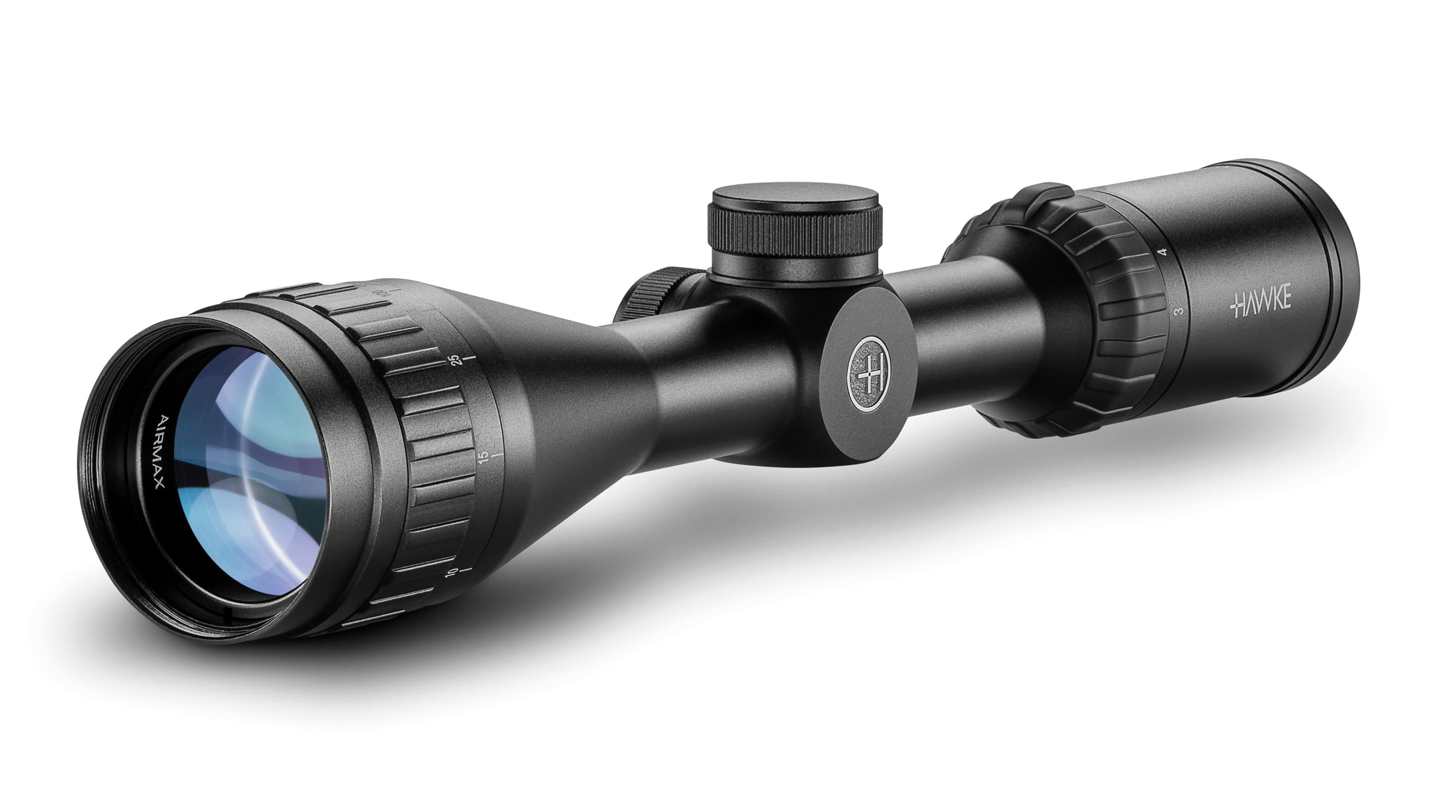 Hawke Sport Optics Airmax EV Rifle Scope, 3-9x40mm AO, 1in Tube, Second Focal Plane, AMX Reticle, Black