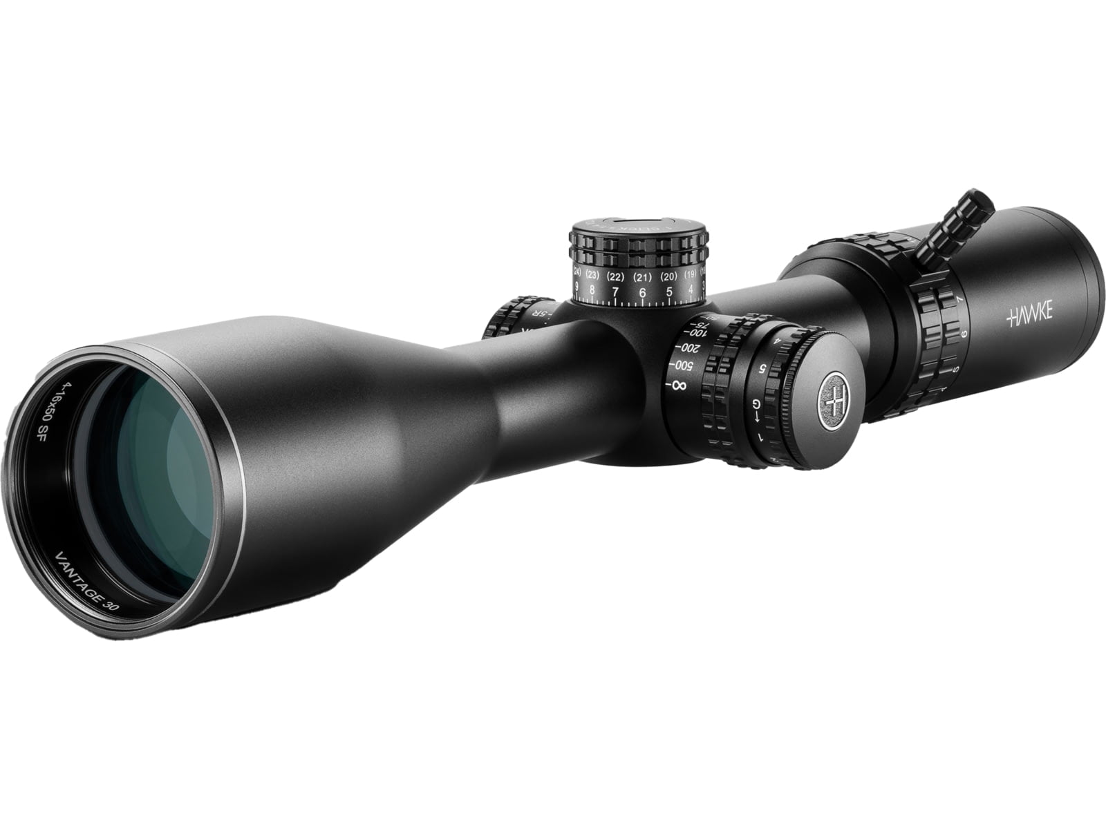 Hawke Sport Optics Vantage 4-16x50 30mm Tube Rifle Scope, Second Focal Plane, Rimfire .22 LR Reticle, Black