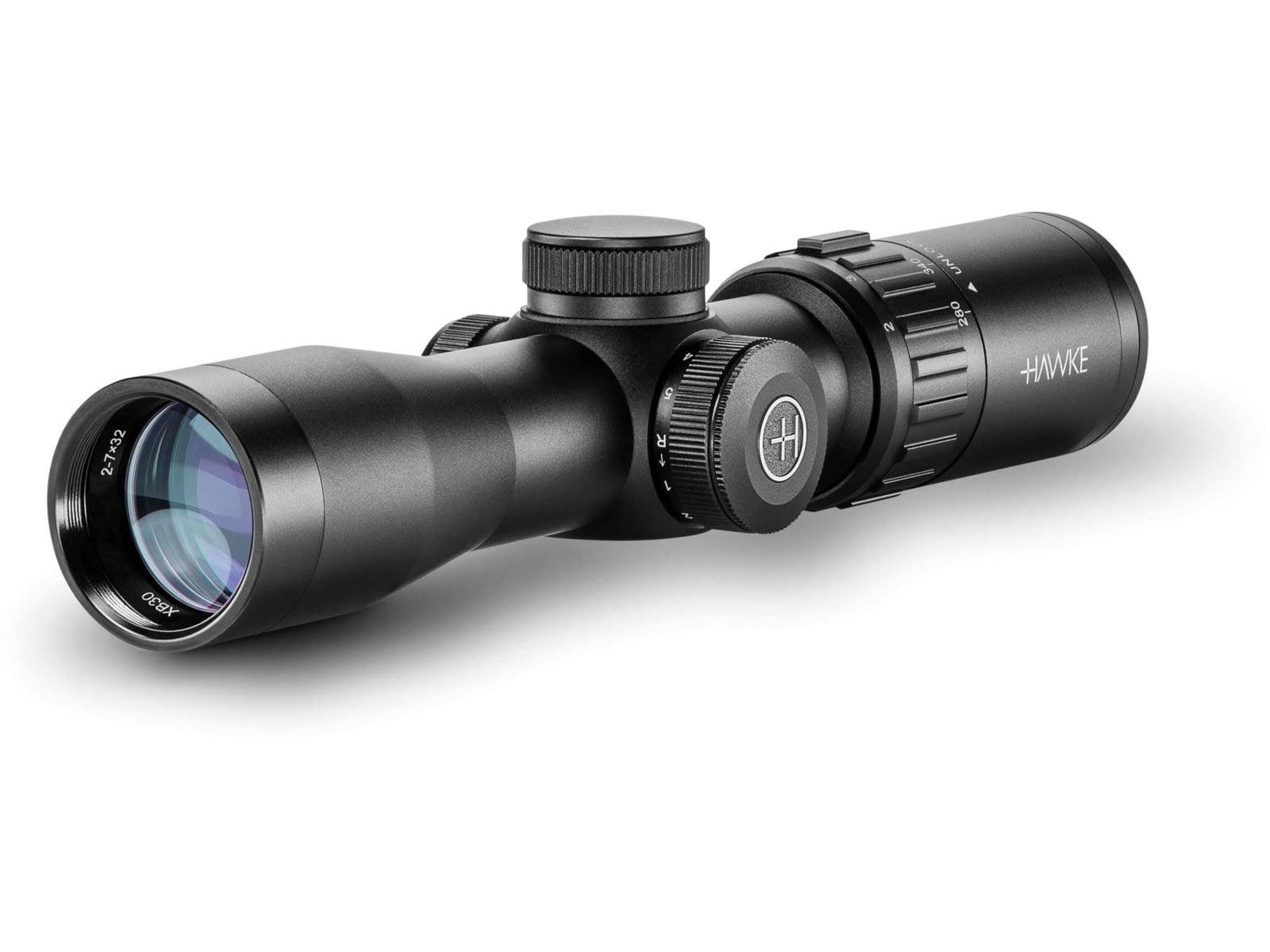 Hawke Sport Optics XB30 2-7x32mm Crossbow Sights, XB30 Compact SR, 1/2 MOA, Low-Profile, Black