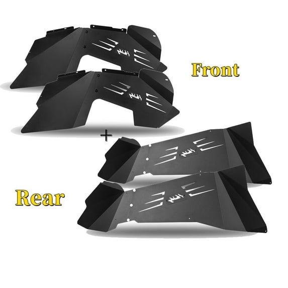 Hawkely Front+Rear Inner Fender Flares For 2007-2018 Jeep Wrangler JK JKU Bolt-on Style