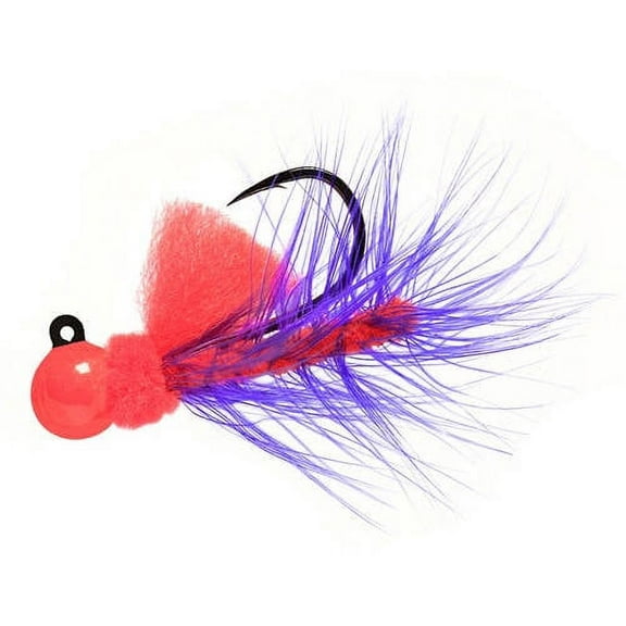 Hawken AJH11609 Aerojig Hackle Jig 1/16 oz Flame & Purple