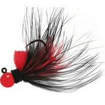 Hawken AJM18107 Aerojig Marabou Jig 1/8 oz, 1 Hook, Red & Black