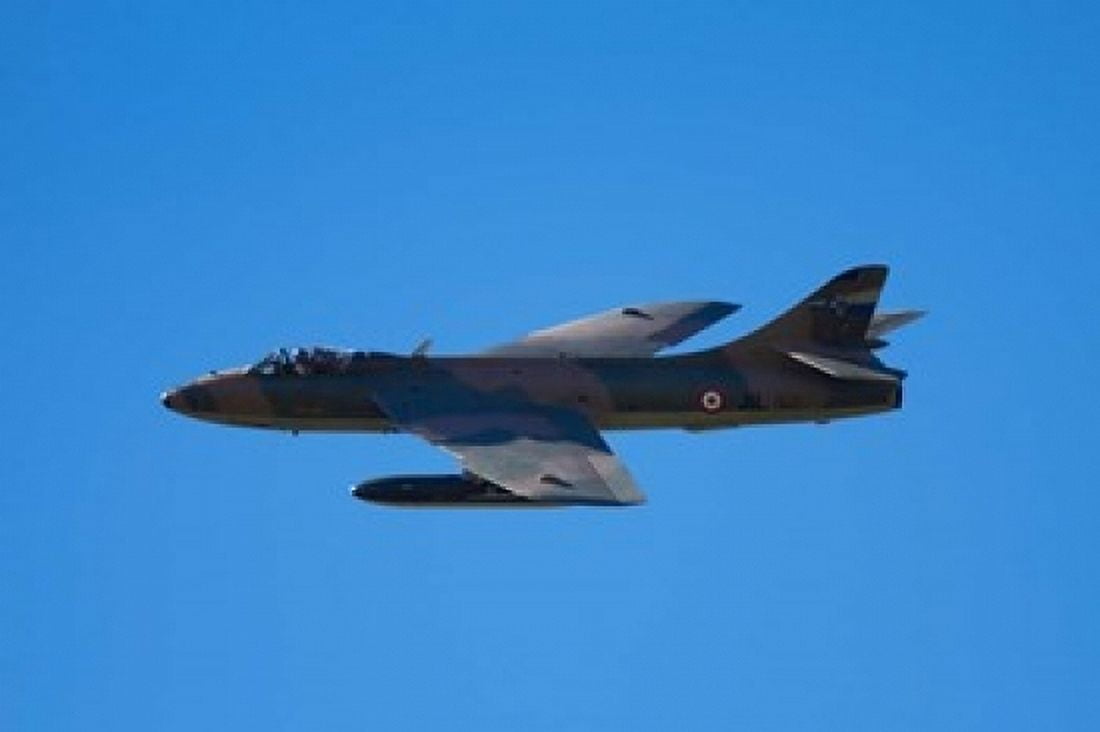 Hawker Hunter jet fighter War plane Canvas Art - David Wall DanitaDelimont (36 x 24)