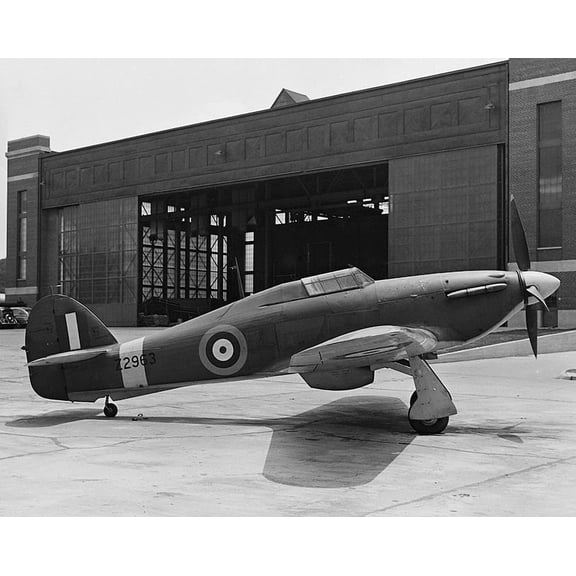 Hawker Hurricane British WWII Aircraft - 24x36 Inch Laminated Aviation Poster - Stunning Detail and Bold Colors