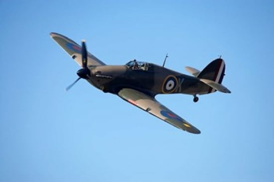 Hawker Hurricane British and allied WWII Fighter Plane Canvas Art - David Wall DanitaDelimont (17 x 11)