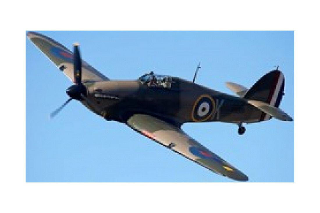 Hawker Hurricane British and allied WWII Fighter Plane Canvas Art - David Wall DanitaDelimont (34 x 23)