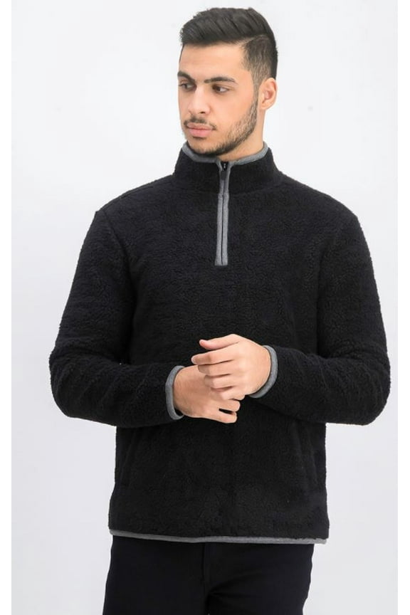 Men's Black Polar Fleece Pullover Sweater, 2X-Large, NWOT