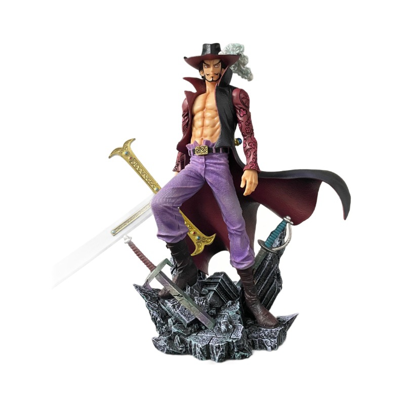Hawkeye Mihawk Swordsman Interchangeable King Shichibukai Anime Trendy GK Figure