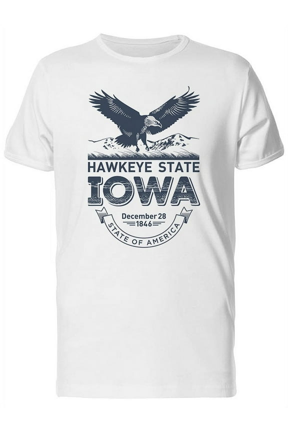 Hawkeye State Iowa 1846 T-Shirt Men -Image by Shutterstock, Male XX-Large