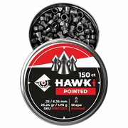 Hawki Heavy Pointed Airgun Pellets 26.24 gr, 25 Caliber (6.35mm), 150 ct