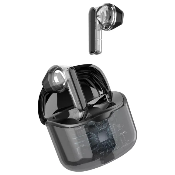 Hawki Skeleton EarBuds, True Bass, Fully Adaptive Noise Reduction, Black