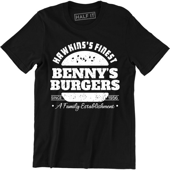 Hawkin's Finest Benny's Burgers A Family Established Men's T-Shirt