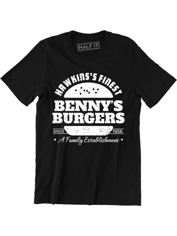 Hawkin's Finest Benny's Burgers A Family Established Men's T-Shirt