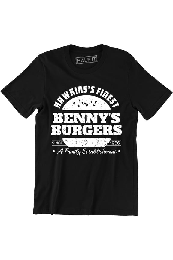 Hawkin's Finest Benny's Burgers A Family Established Men's T-Shirt