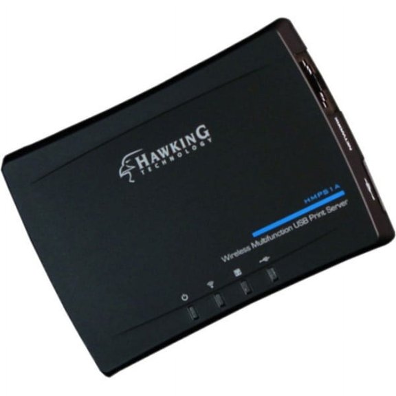 Hawking Technology HMPS1A Hawking Wireless Multifunction USB Print Server - Wi-Fi - IEEE 802.11n - USB - External