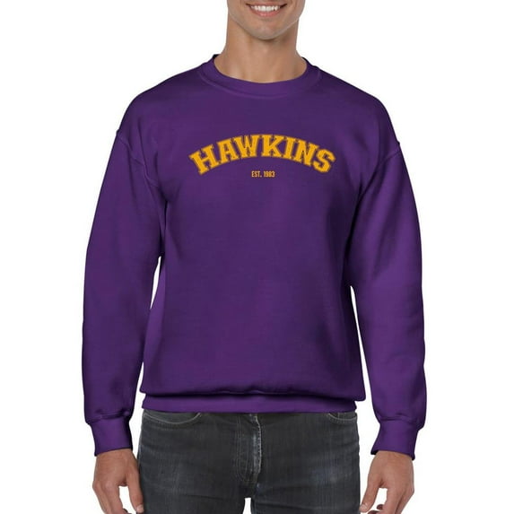 Hawkins 1983 Golden Yellow Sweatshirt Men -Smartprints Designs, Male XX-Large