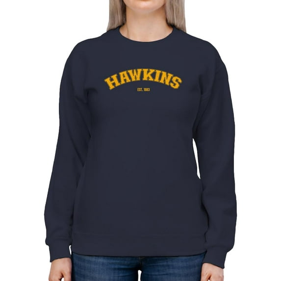 Hawkins 1983 Golden Yellow Sweatshirt Women -Smartprints Designs, Female Small