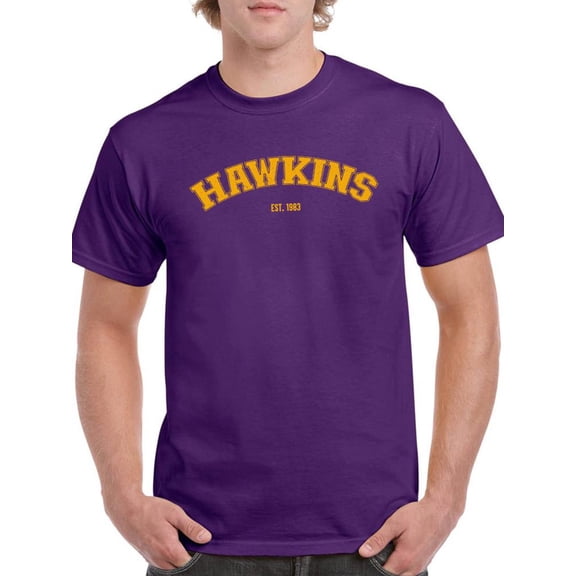 Hawkins 1983 Golden Yellow T-Shirt Men -Smartprints Designs, Male x-Large