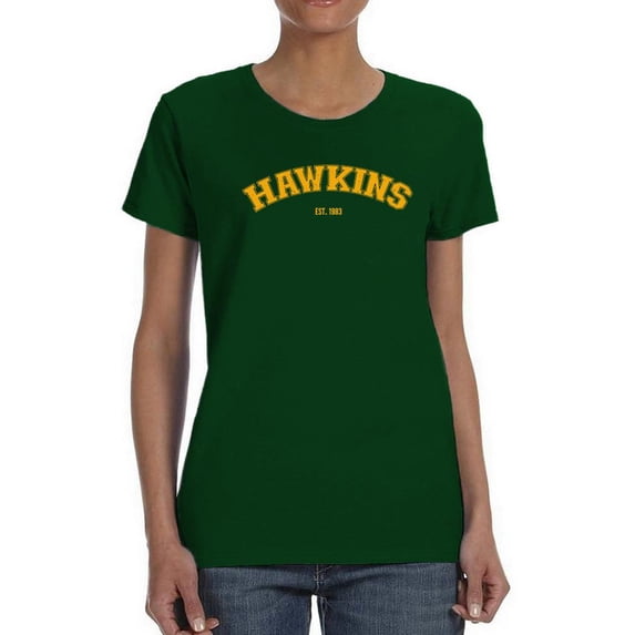 Hawkins 1983 Golden Yellow T-Shirt Women -Smartprints Designs, Female Small