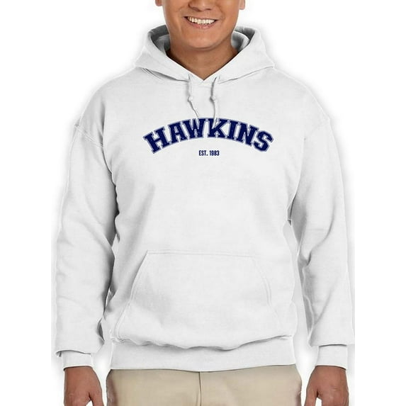 Hawkins 1983 Navy Blue Hoodie Men -Smartprints Designs, Male 3X-Large
